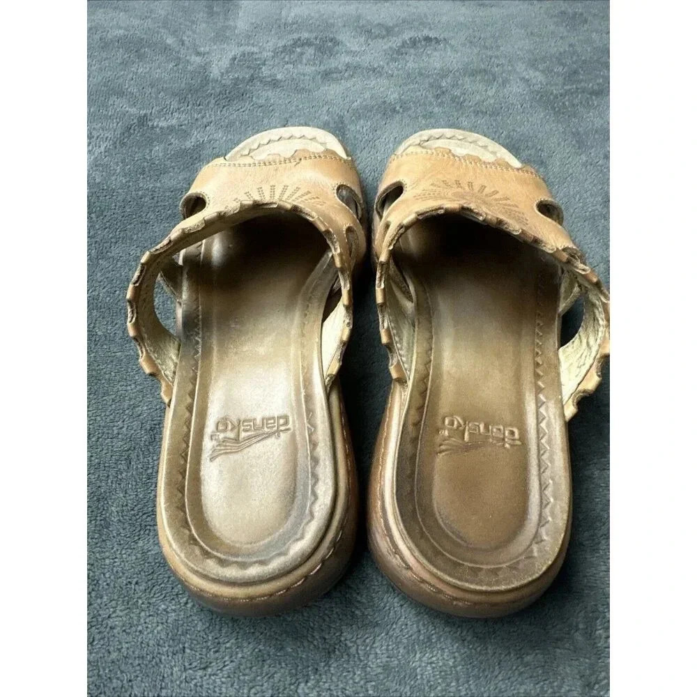 Dansko Eve Aztec Sun Women's  Brown Leather Slip On Sandals EU 36/ US 5.5-6 - Picture 6 of 16